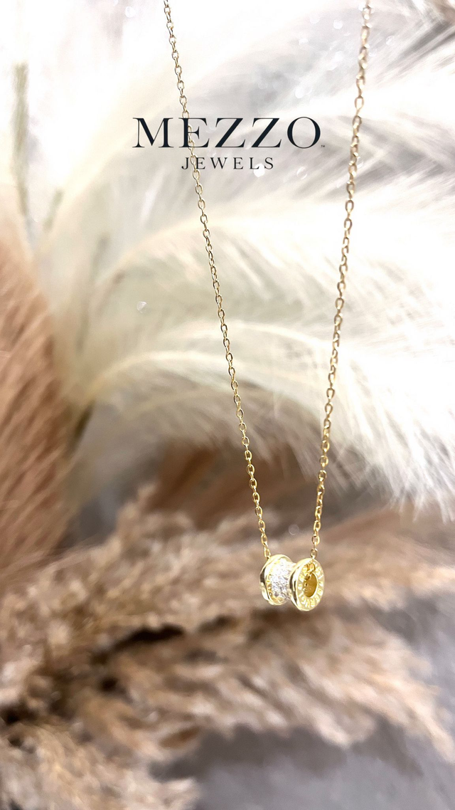 Γυναικείο Κολιέ Κύβος ~Glam Poison~ Σε Χρυσό Χρώμα