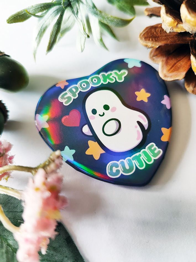 Spooky Cutie Heart Pin Badge