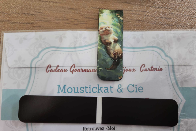 Marque-page magnétique&quot; loutre &quot;   