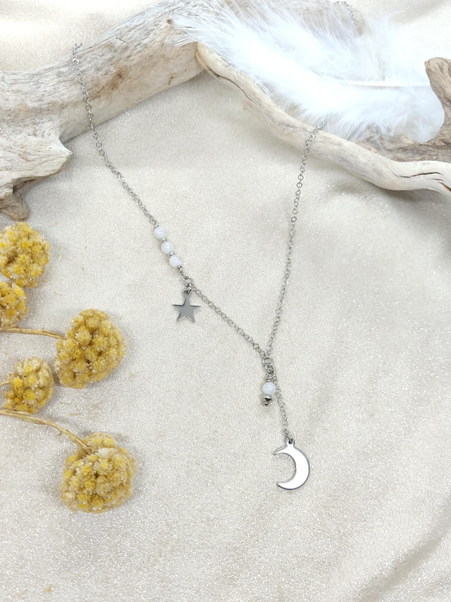 Collier LUNA-STELLA Péristérite