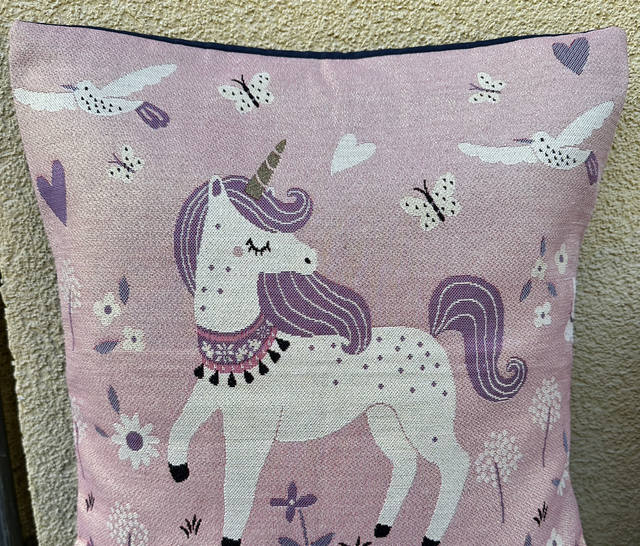 Fourre de coussin licorne 