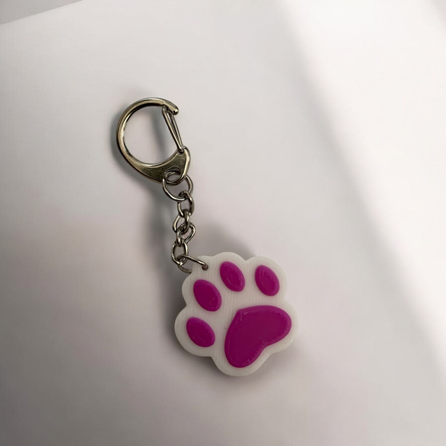  Porte-Clés 3D Patte de Chien - Emporte l’empreinte de ton fidèle compagnon partout avec toi ! 
