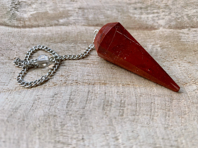 Pendule Cône Jaspe rouge