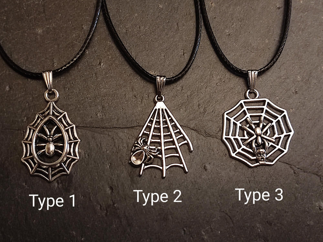 Spiderweb Halloween Necklace