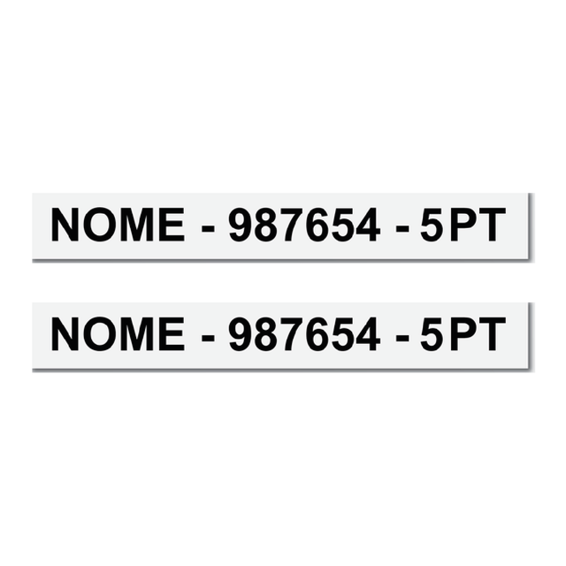 Matrícula Embarcação Tipo 5 (PACK de 2)