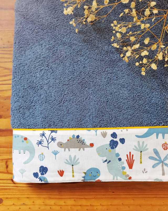 Drap de douche Dino Encre