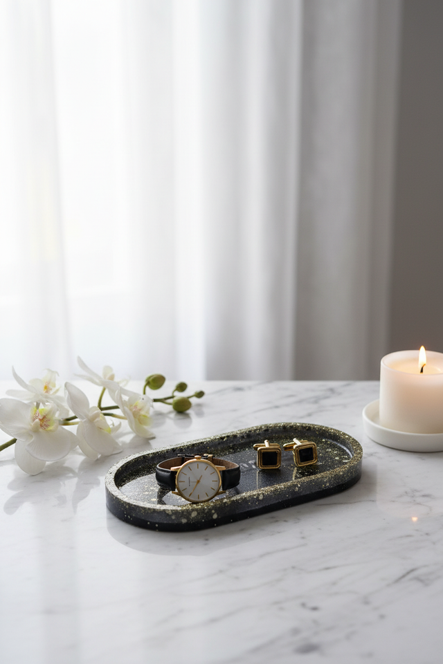 Plateau vide-poche Design - Collection Champagne nocturne