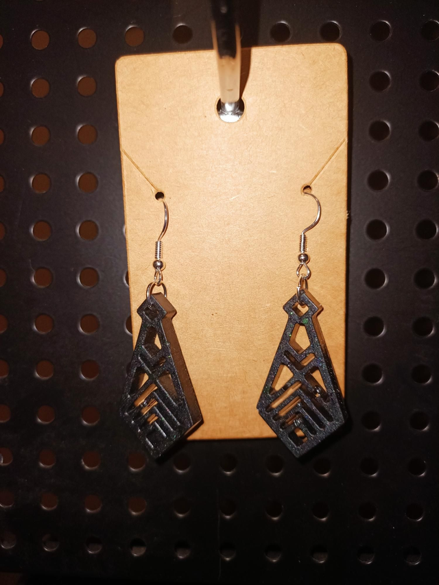 Boucles d&#039;oreilles noires 
