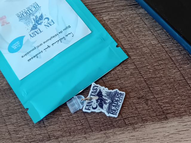 Bijou de téléphone anti-poussière “Fantasy Reader Book Club” – Accessoire pour liseuse, smartphone iOS & Android