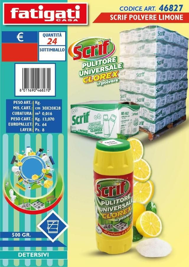 Fatigati Scrif Polvere Limone 500gr