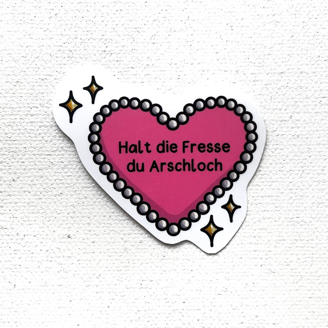 Sticker M Halt die Fresse