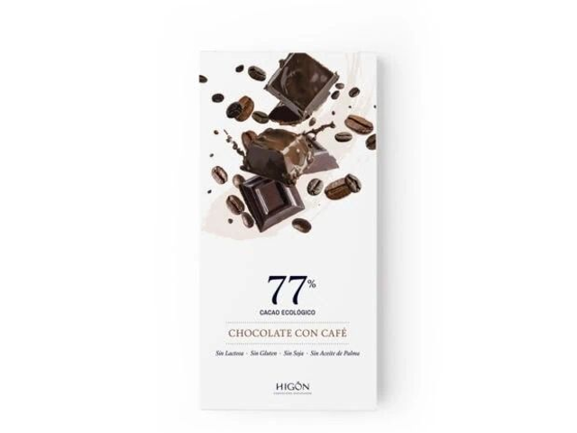 Chocolate negro 75% con café 