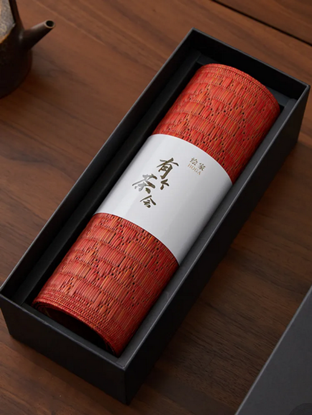 Straw woven blanket - red【草编品茶席·红】