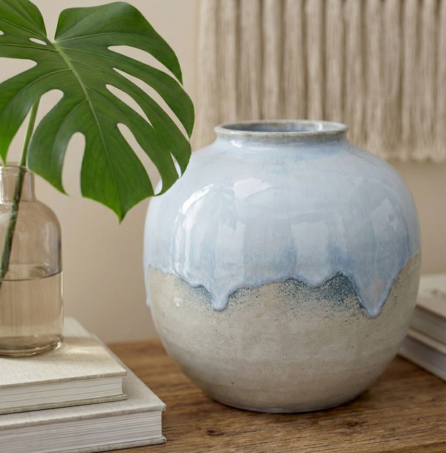 Misty Shoreline Globe Vase