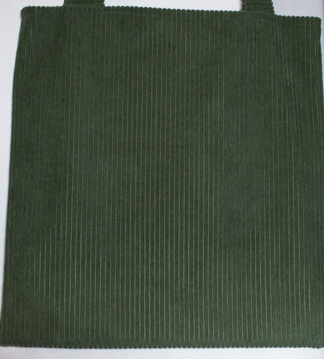 Tote bag en velours vert