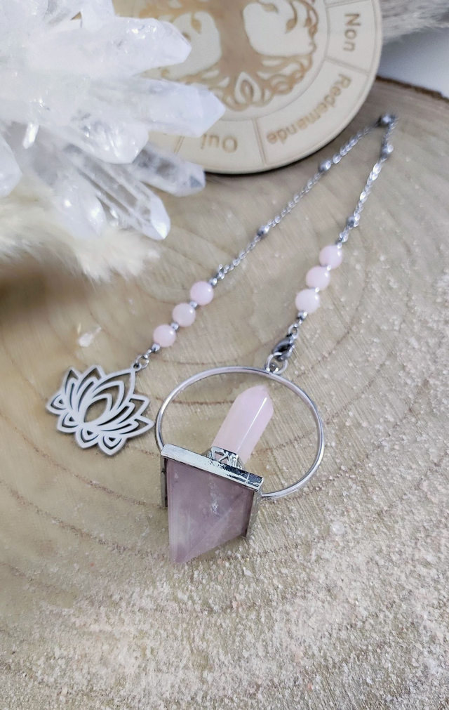 Pendule Divinatoire Quartz rose 