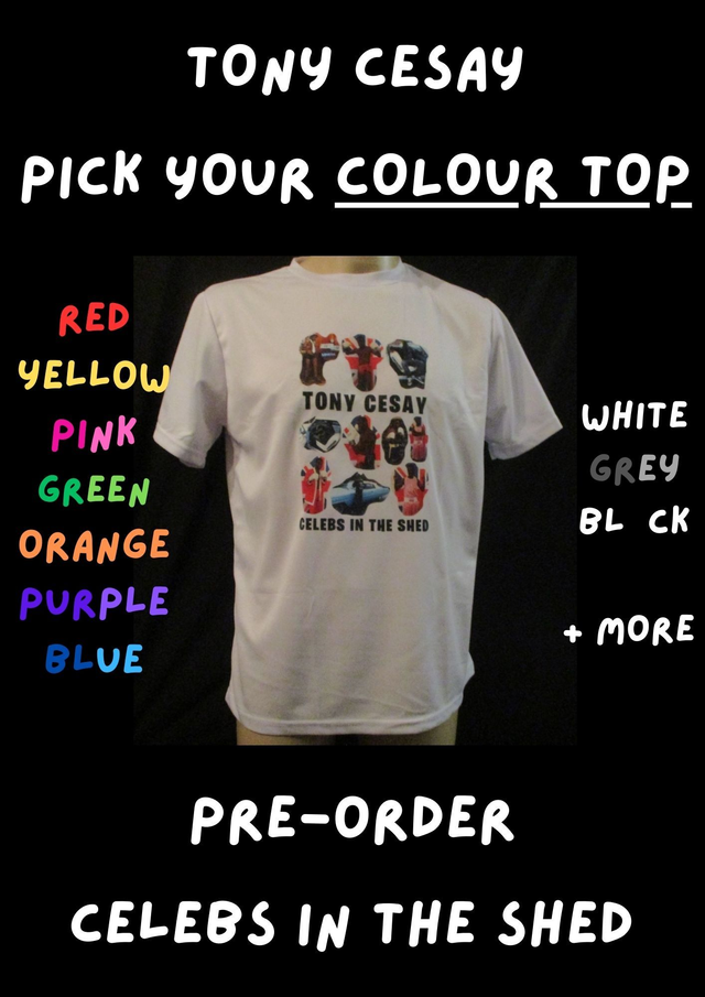 Tony Cesay ABA Champion Boxer Picture T-Shirt (Black Bubble Logo) ADULT 100% Polyester Crew Neck Top PRE-ORDER