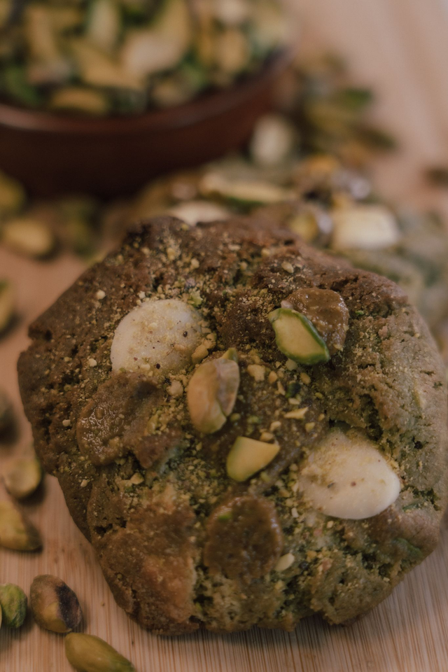 Cookie Los Angeles - matcha pistache chocolat blanc 