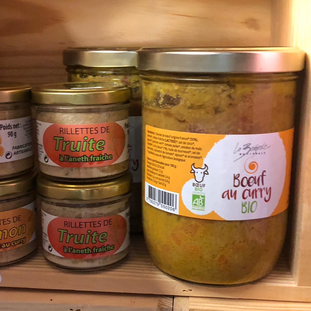 Boeuf curry bio, 800g, Bergerie Nationale (78)