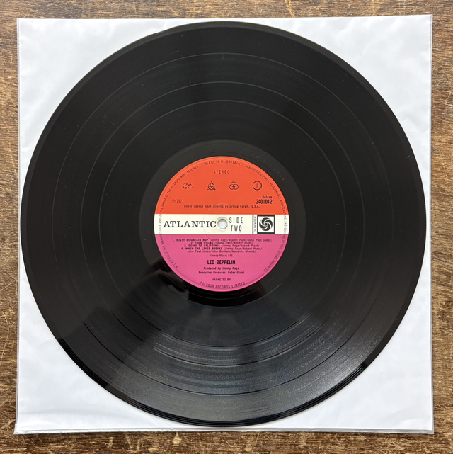 Led Zeppelin IV 1971 LP Vinyl Record Atlantic Album 1st UK pressing Peter Grant