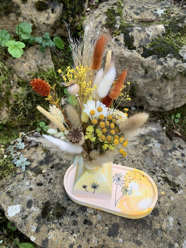 Ensemble vase et plateau