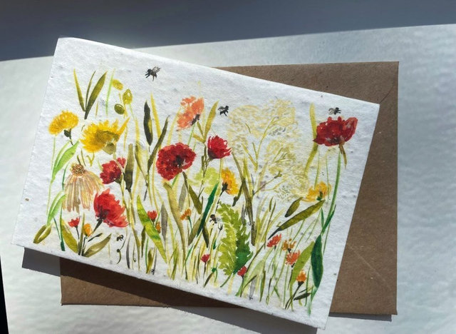 Plantable Wildflower Seed Plain Greeting Cards