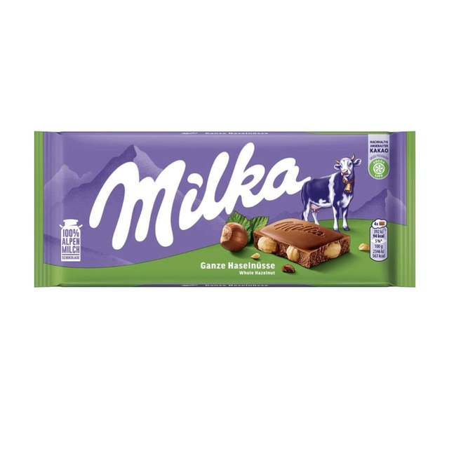Milka ganze Haselnüsse