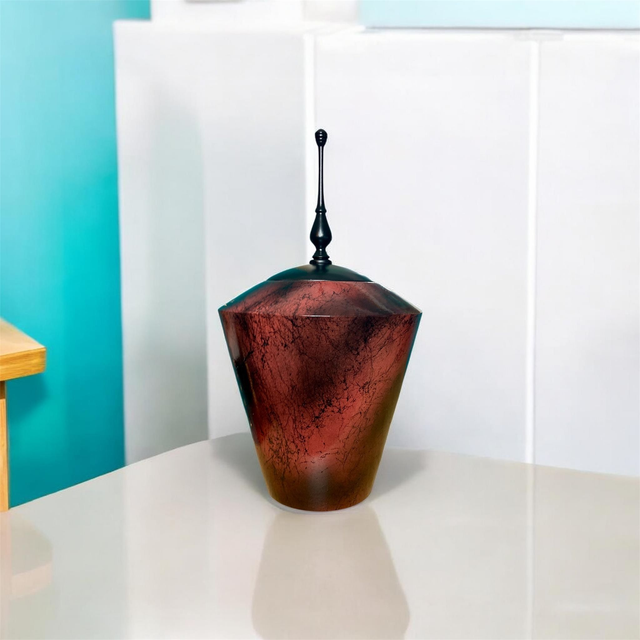 marble effect finial pot