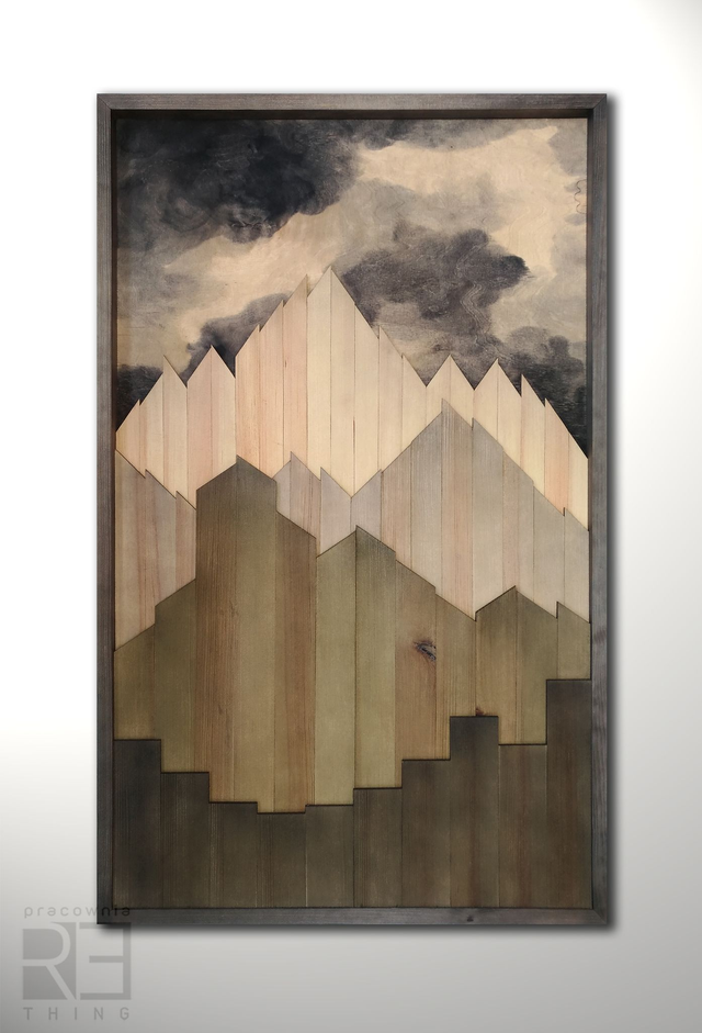 „Jeszcze daleko ver.2” – Drewniany Krajobraz Górski 