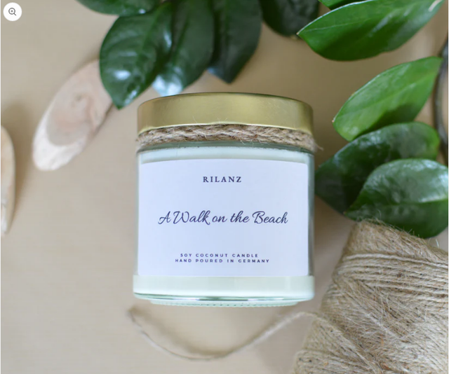 Rilanz  Duftkerze -Blumiger Meeresduft - 55 Std. brennbar