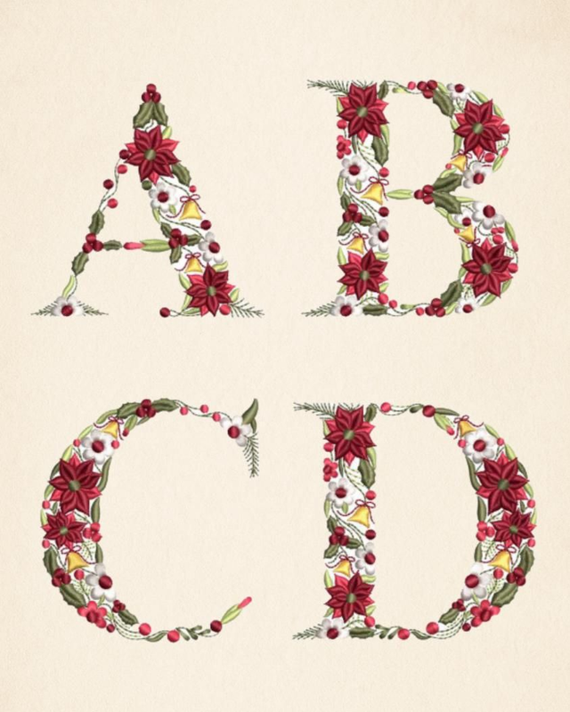 Noeud Pin de fêtes - Monogramme - Collection de Noël