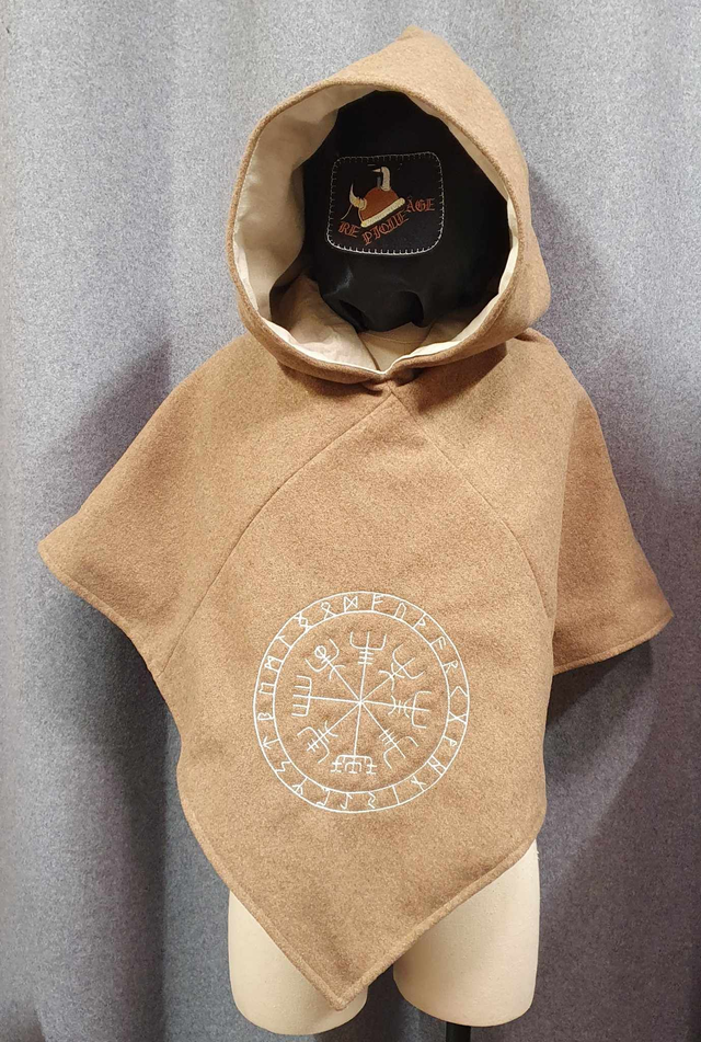 Chaperon Skoldehamn Vegvisir en laine doublé lin