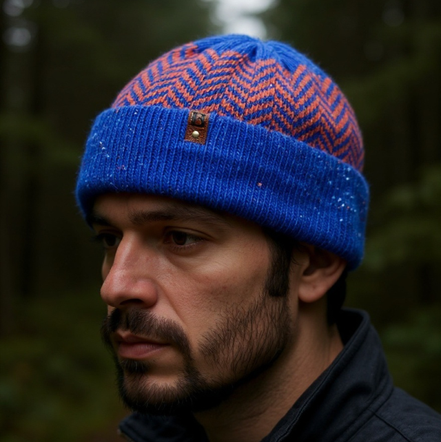 Soft Merino Wool Handmade Unisex Hat (Colour: Iron Bru)