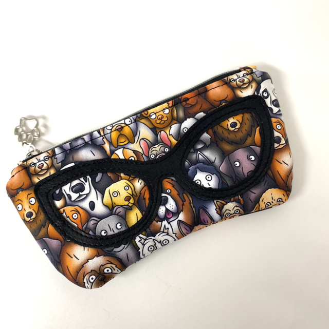 Dog print Glasses Case 