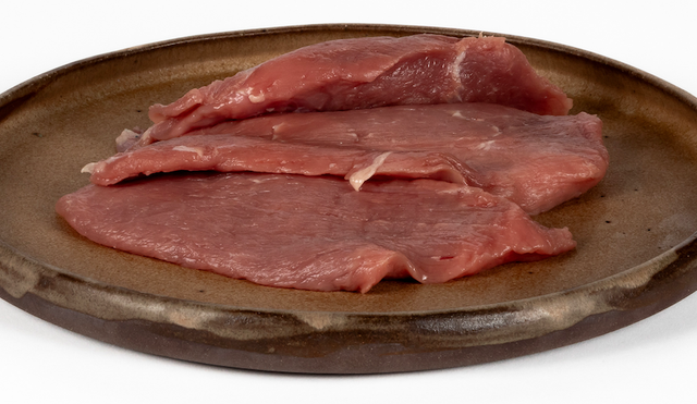 l'escalope, environ 400 g, 3 escalopes