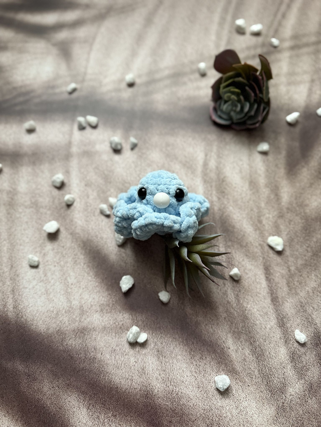Antistress poulpe tout doux bleu ciel