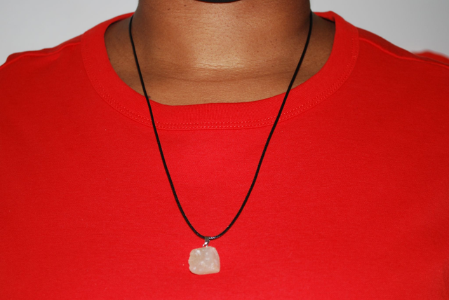 Collier pendentif citrine brute