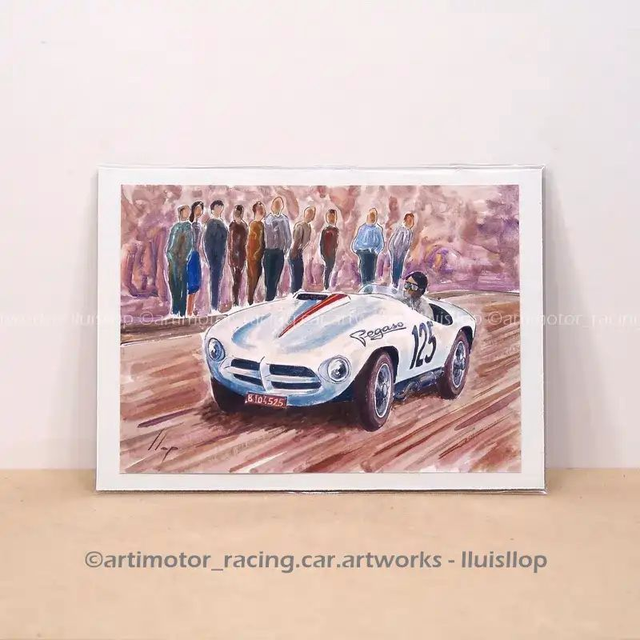 Artimotor prints - lito 13x18 / lito paspartu A4 - 1953 Joaquin Palacio (Pegaso Z102)