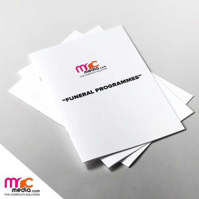 100 Funeral Booklets Design &amp; Print Packages