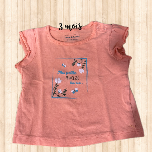 Teeshirt, corail, Boîte à malices 