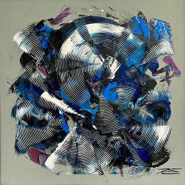 Roulade dans l’eau 2 - Huile 50x50cm - 2012