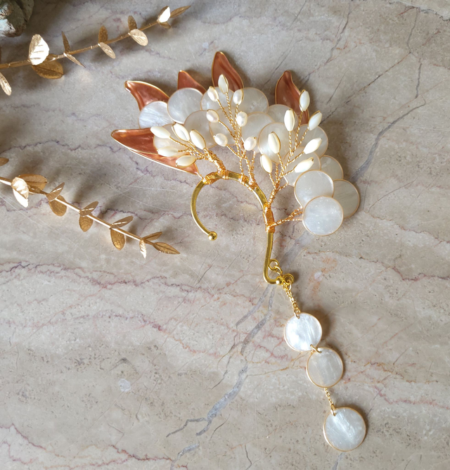 Tour d'oreille de mariage en résine  "BACCHUS II" - accessoire de mariée