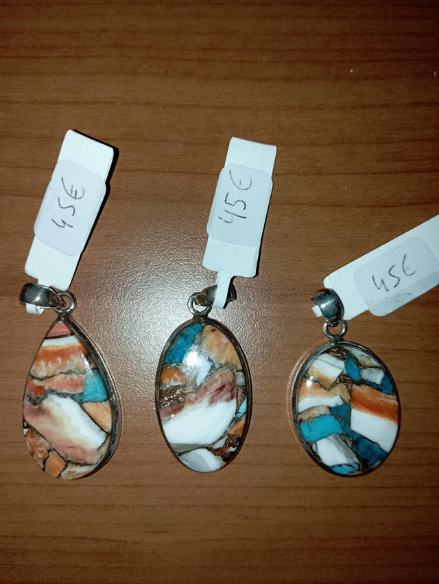 Pendentif argent Turquoise Spiny Oyster