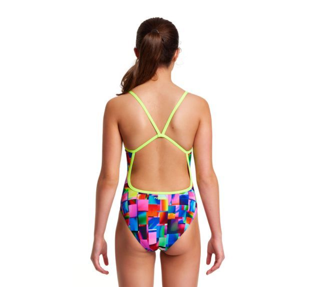 GIRL'S FUNKITA PATCH PANEL SINGLE STRAP ONE PIECE