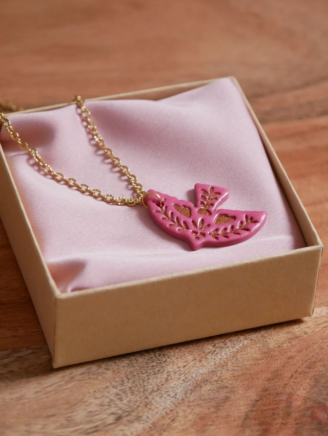 Pendentif Aurore rose