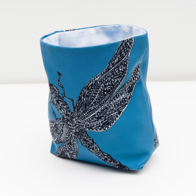 Dragonfly assorted fabric storage baskets