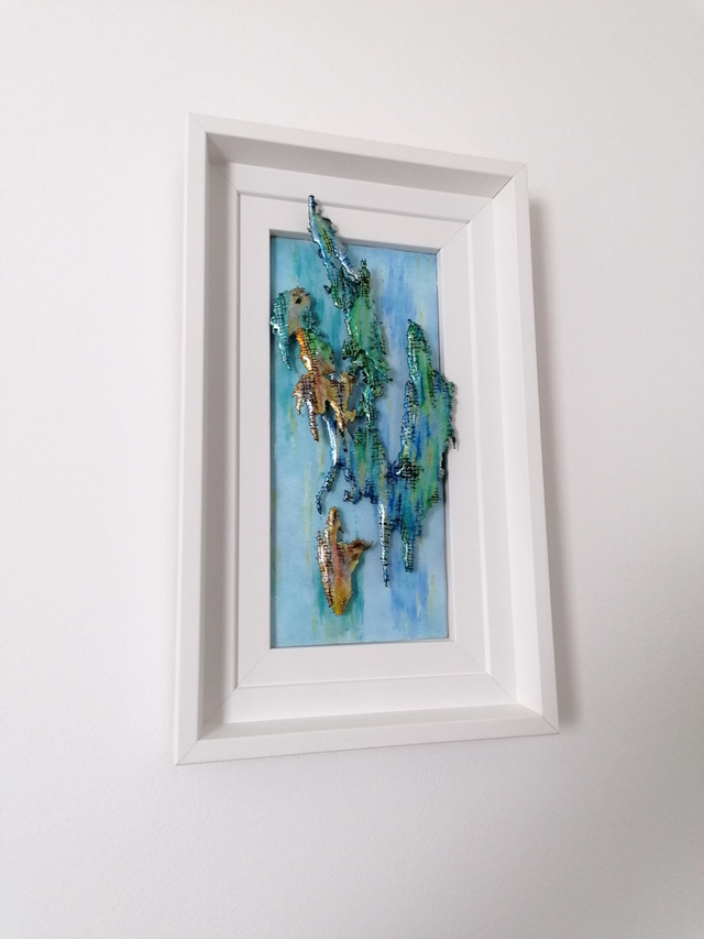 Tableau en émail 3D '' Déliquescence'' 