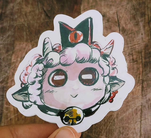 Autocollant "Cult of the lamb" - 6,7 x 7cm - vinyle waterproof