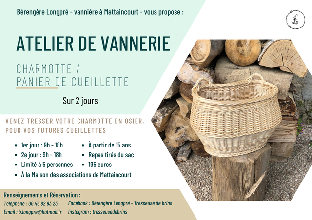 Stage vannerie : charmotte (2 jours)