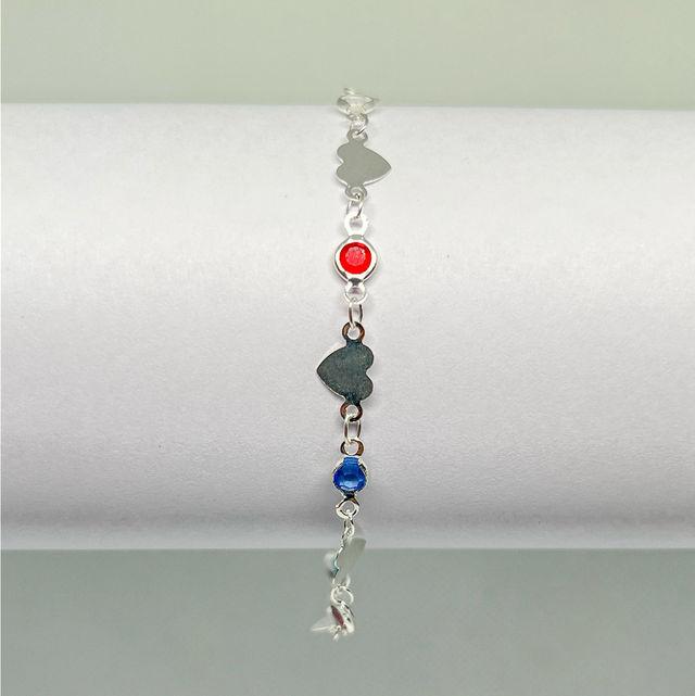Pulsera corazones colores
